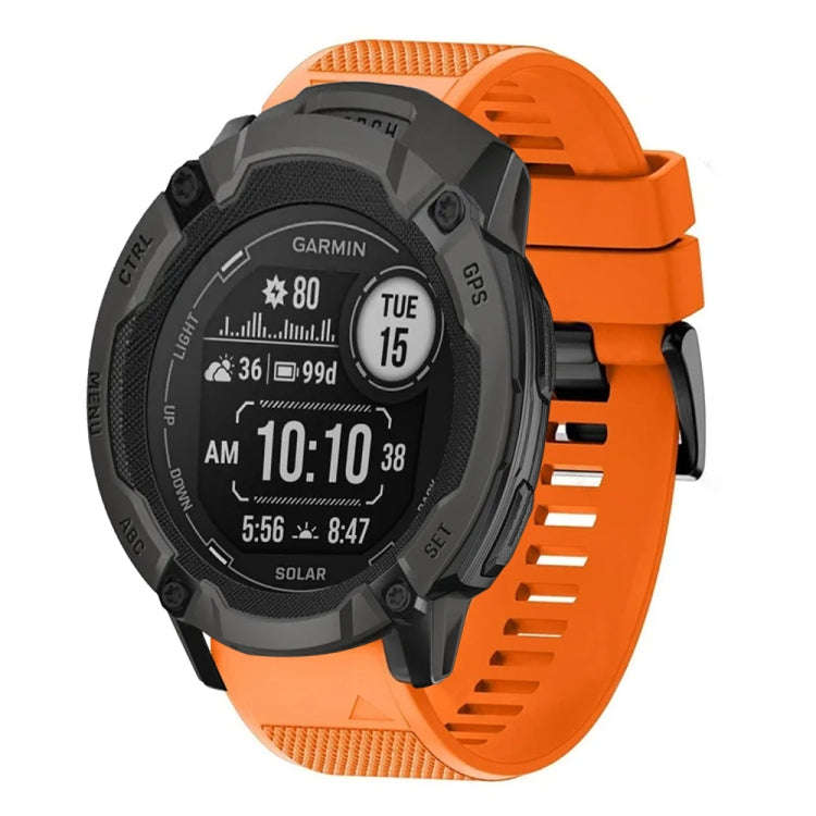 For Garmin Instinct 2X Solar Quick Release 26mm Silicone Watch Band(Orange)