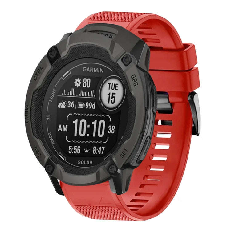 For Garmin Instinct 2X Solar Quick Release 26mm Silicone Watch Band(Red)