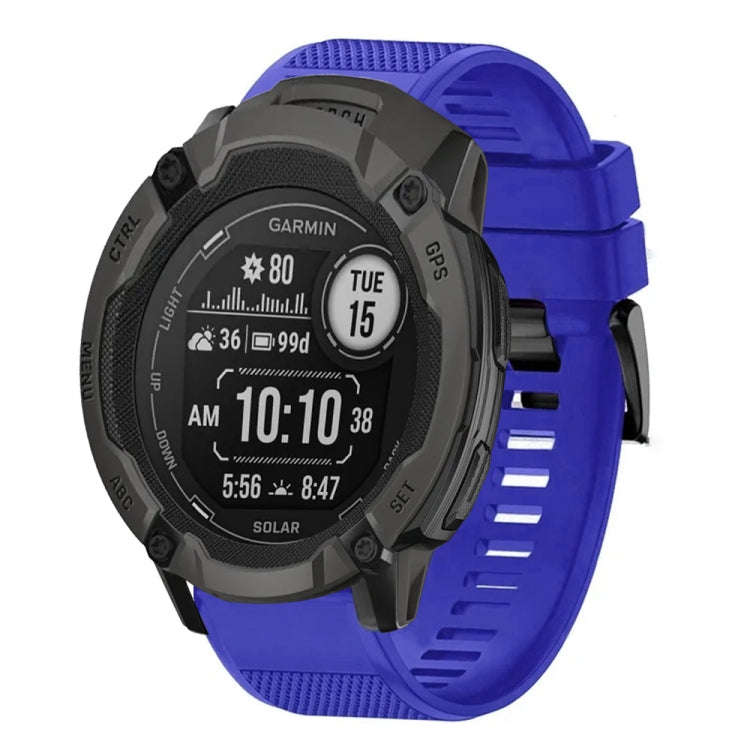 For Garmin Instinct 2X Solar Quick Release 26mm Silicone Watch Band(Dark Blue)