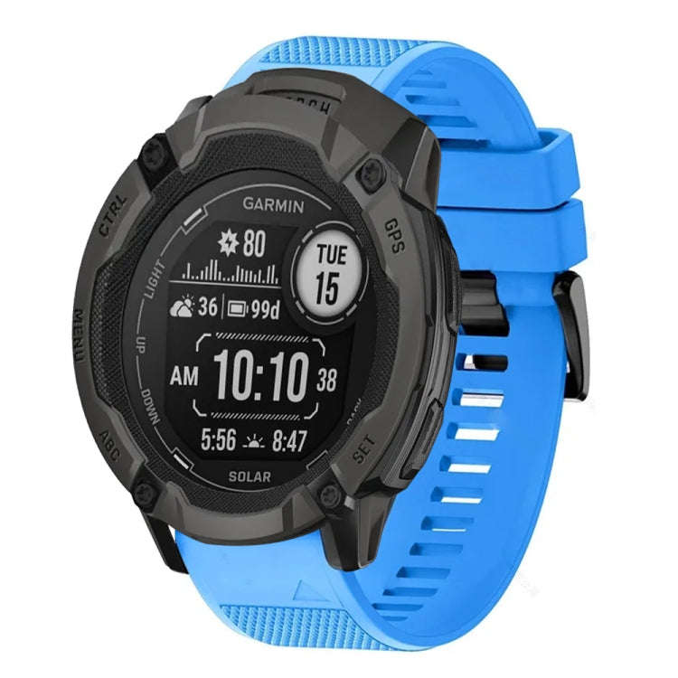 For Garmin Instinct 2X Solar Quick Release 26mm Silicone Watch Band(Sky Blue)