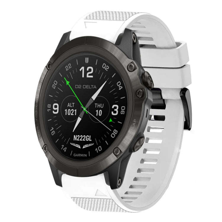 For Garmin D2 Delta PX Quick Release 26mm Silicone Watch Band(White)