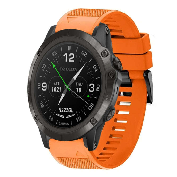 For Garmin D2 Delta PX Quick Release 26mm Silicone Watch Band(Orange)
