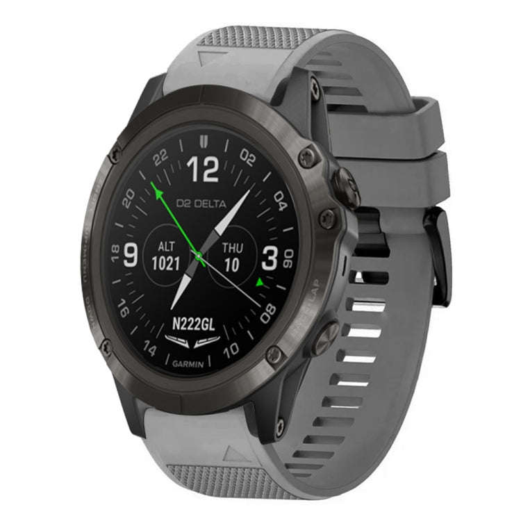 For Garmin D2 Delta PX Quick Release 26mm Silicone Watch Band(Grey)