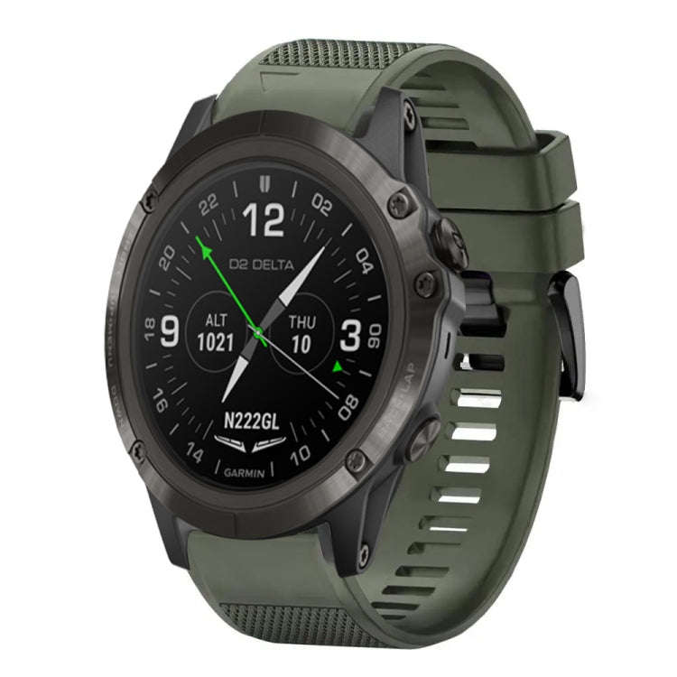 For Garmin D2 Delta PX Quick Release 26mm Silicone Watch Band(Army Green)
