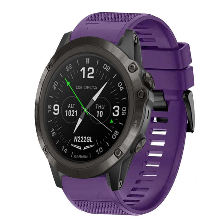 For Garmin D2 Delta PX Quick Release 26mm Silicone Watch Band(Purple)