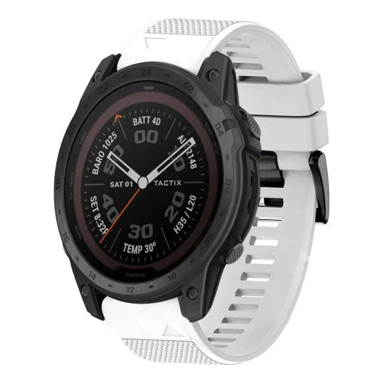 For Garmin Tactix 7 Pro Quick Release 26mm Silicone Watch Band(White)