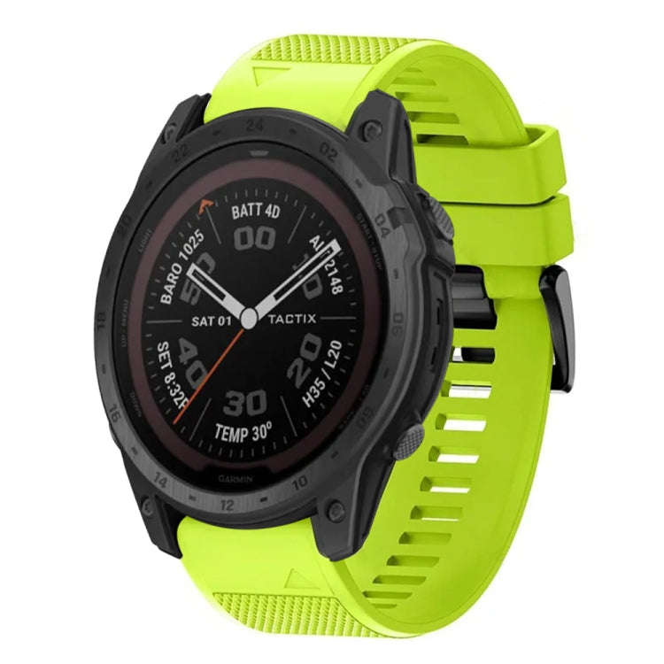 For Garmin Tactix 7 Pro Quick Release 26mm Silicone Watch Band(Lime Green)