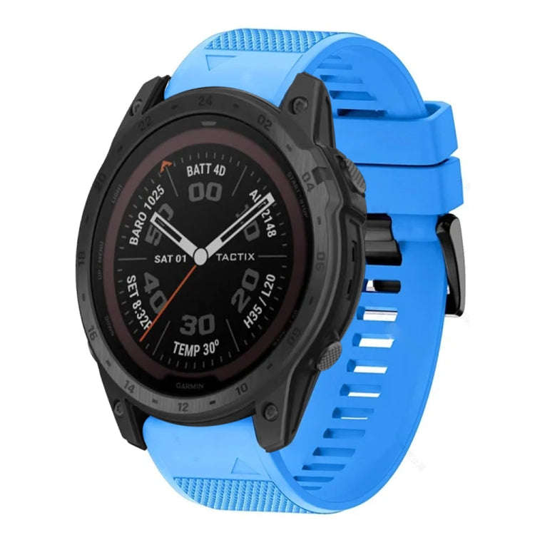 For Garmin Tactix 7 Pro Quick Release 26mm Silicone Watch Band(Sky Blue)