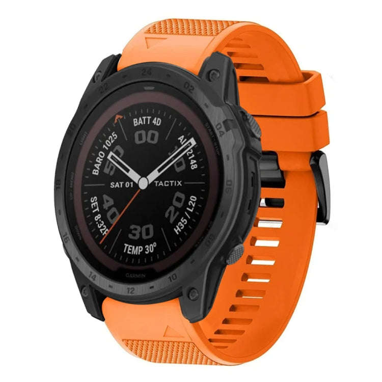 For Garmin Tactix 7 Quick Release 26mm Silicone Watch Band(Orange)