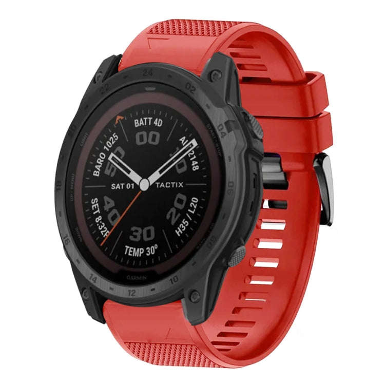 For Garmin Tactix 7 Quick Release 26mm Silicone Watch Band(Red)