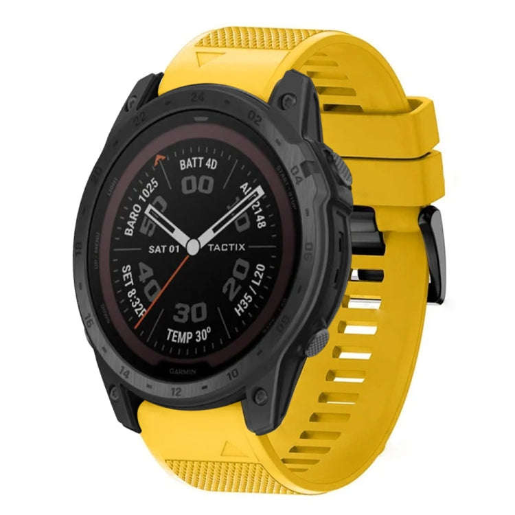 For Garmin Tactix 7 Quick Release 26mm Silicone Watch Band(Yellow)