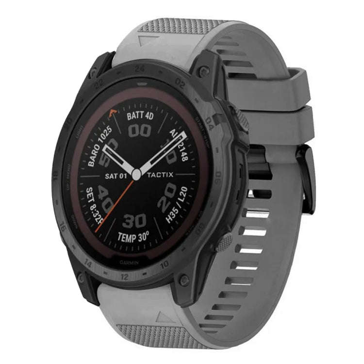 For Garmin Tactix 7 Quick Release 26mm Silicone Watch Band(Grey)