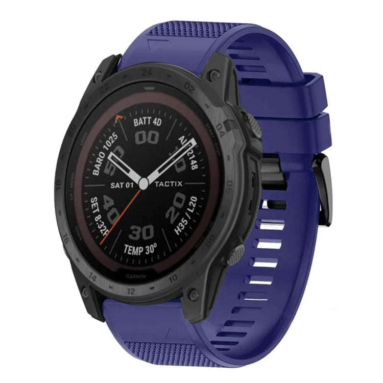 For Garmin Tactix 7 Quick Release 26mm Silicone Watch Band(Midnight Blue)
