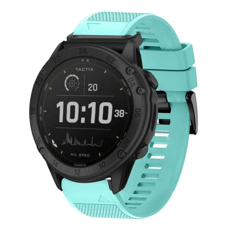 For Garmin Tactix Delta Quick Release 26mm Silicone Watch Band(Mint Green)