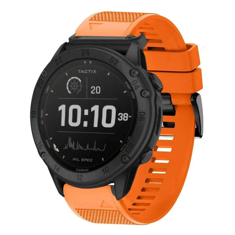 For Garmin Tactix Delta Quick Release 26mm Silicone Watch Band(Orange)