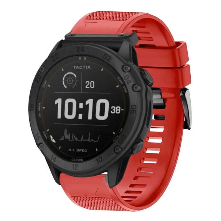 For Garmin Tactix Delta Quick Release 26mm Silicone Watch Band(Red)
