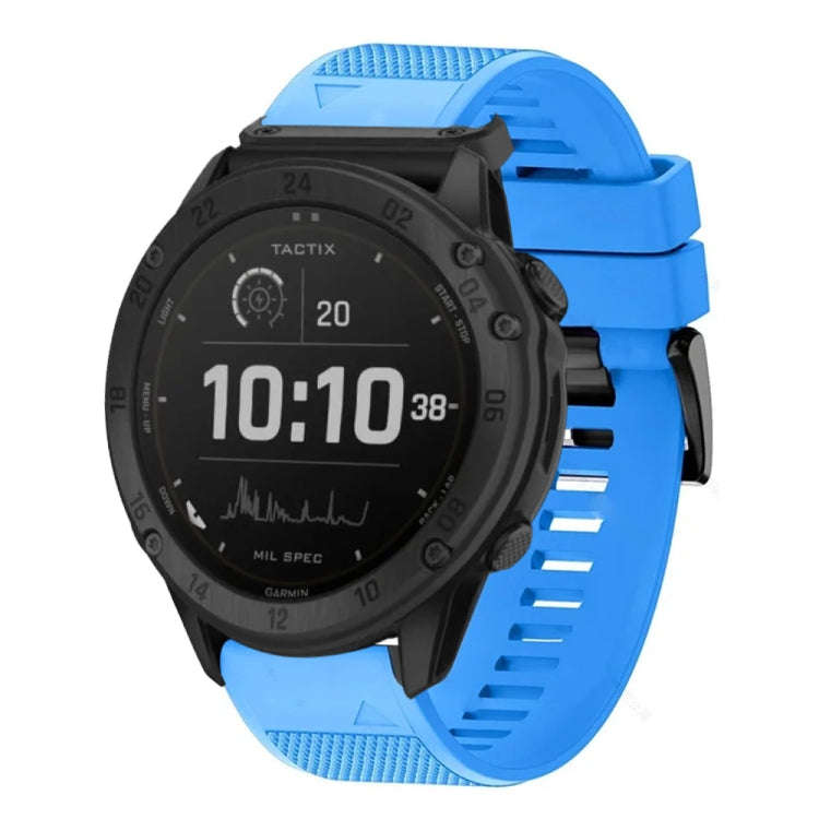 For Garmin Tactix Delta Quick Release 26mm Silicone Watch Band(Sky Blue)
