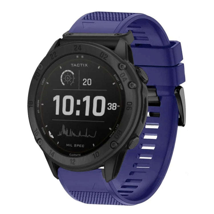 For Garmin Tactix Delta Quick Release 26mm Silicone Watch Band(Midnight Blue)