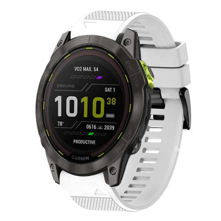 For Garmin Enduro 2 Quick Release 26mm Silicone Watch Band(White)