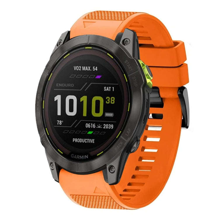 For Garmin Enduro 2 Quick Release 26mm Silicone Watch Band(Orange)