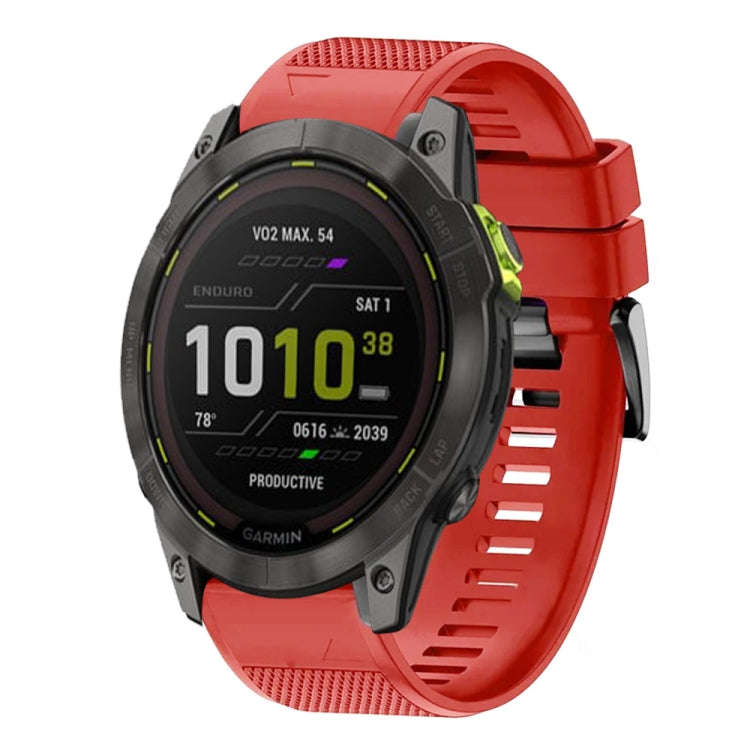 For Garmin Enduro 2 Quick Release 26mm Silicone Watch Band(Red)