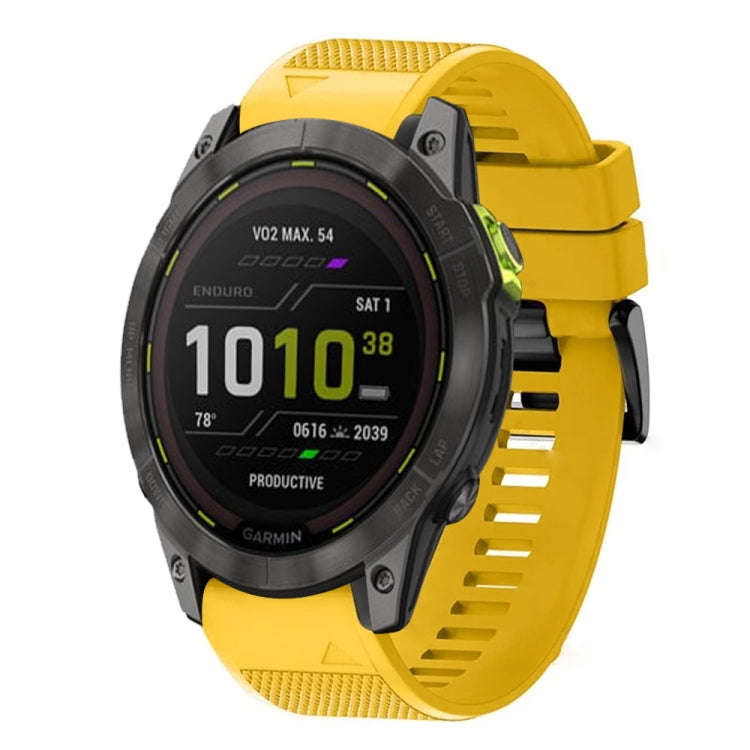 For Garmin Enduro 2 Quick Release 26mm Silicone Watch Band(Yellow)
