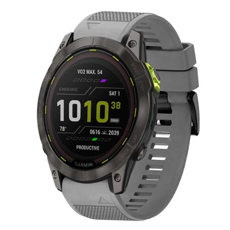 For Garmin Enduro 2 Quick Release 26mm Silicone Watch Band(Grey)