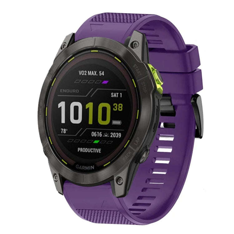 For Garmin Enduro 2 Quick Release 26mm Silicone Watch Band(Purple)