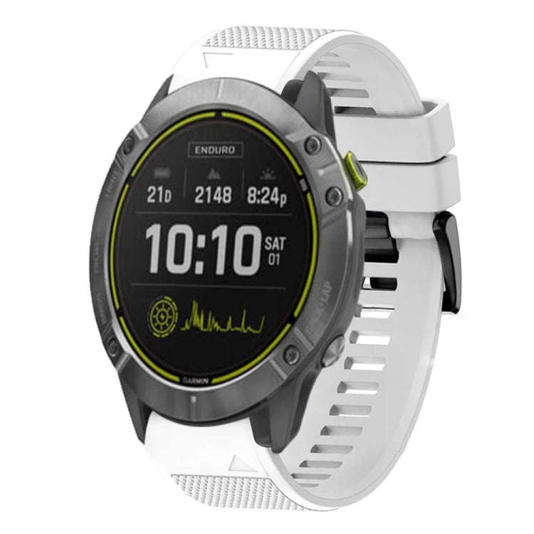 For Garmin Enduro Quick Release 26mm Silicone Watch Band(White)