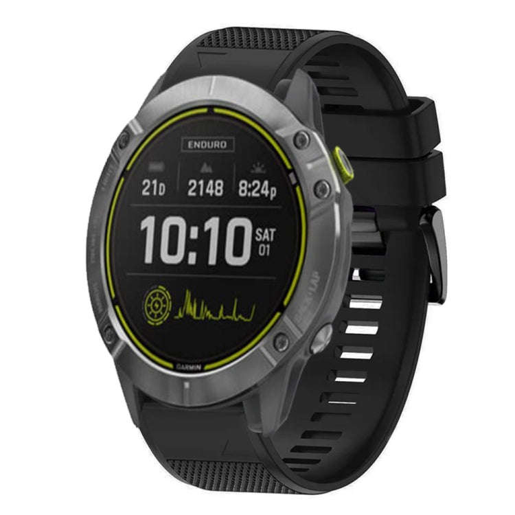 For Garmin Enduro Quick Release 26mm Silicone Watch Band(Black)