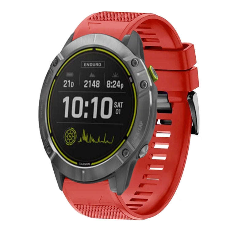 For Garmin Enduro Quick Release 26mm Silicone Watch Band(Red)