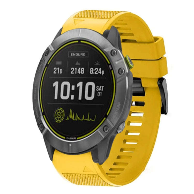 For Garmin Enduro Quick Release 26mm Silicone Watch Band(Yellow)