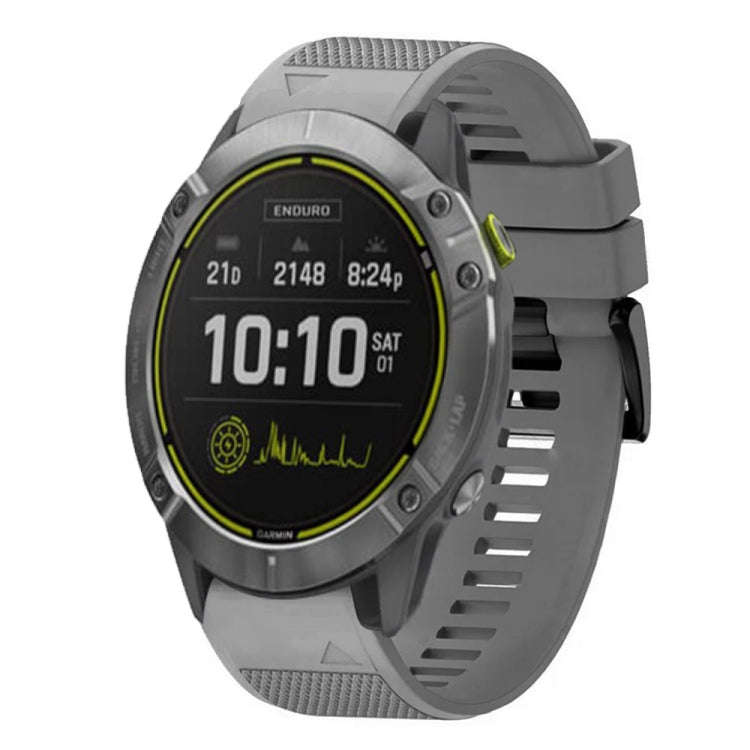 For Garmin Enduro Quick Release 26mm Silicone Watch Band(Grey)