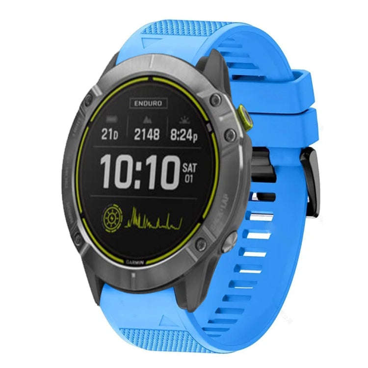 For Garmin Enduro Quick Release 26mm Silicone Watch Band(Sky Blue)