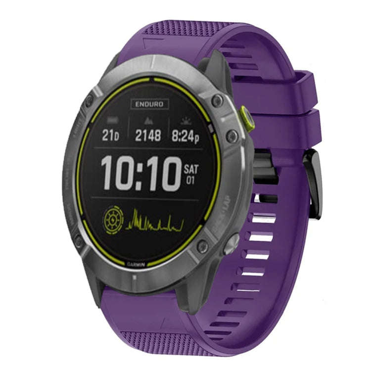 For Garmin Enduro Quick Release 26mm Silicone Watch Band(Purple)