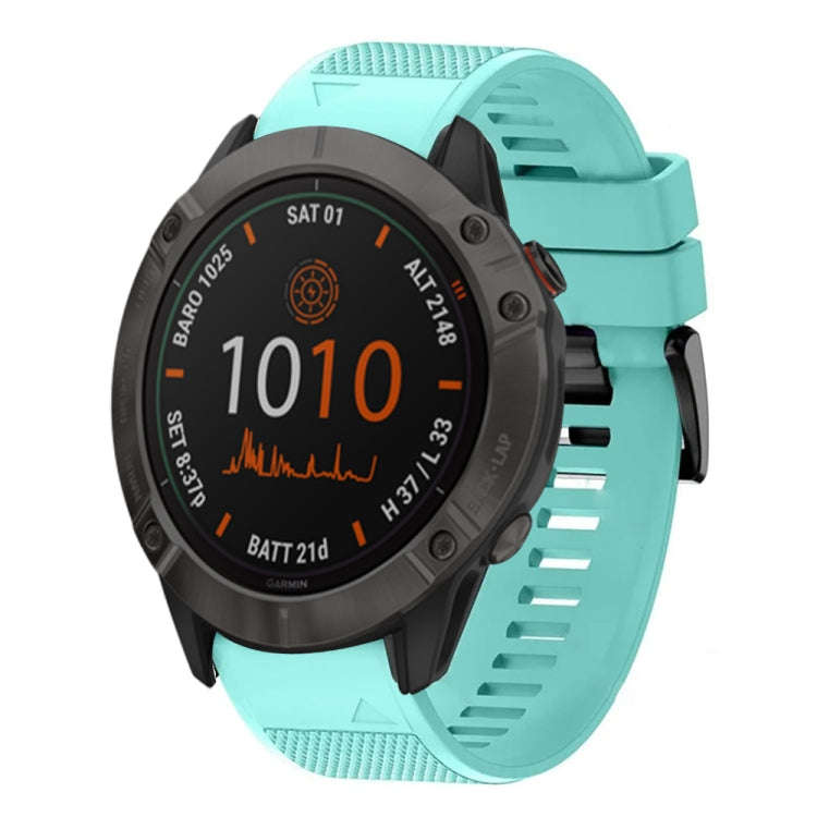 For Garmin Fenix 6X Pro Quick Release 26mm Silicone Watch Band(Mint Green)