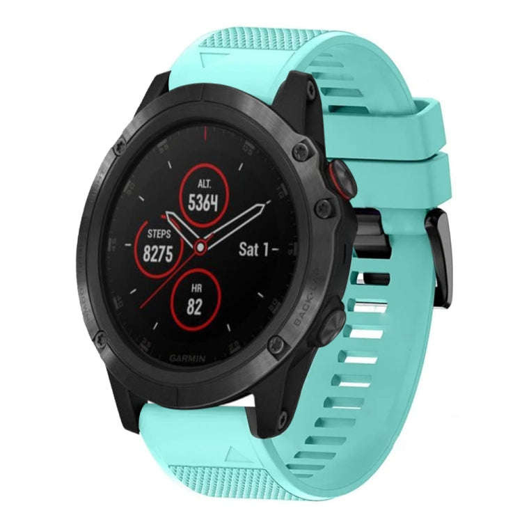 For Garmin Fenix 5X Plus Quick Release 26mm Silicone Watch Band(Mint Green)