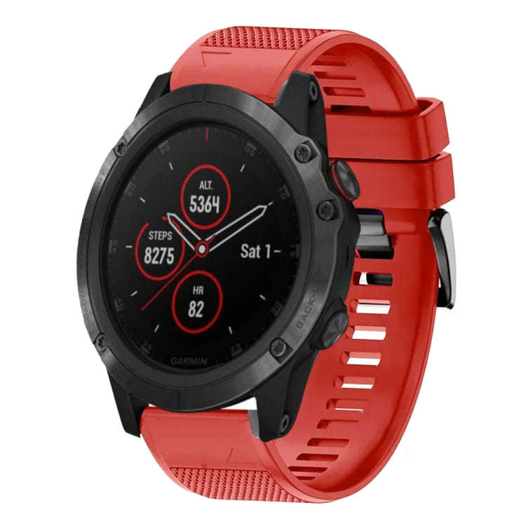 For Garmin Fenix 5X Plus Quick Release 26mm Silicone Watch Band(Red)
