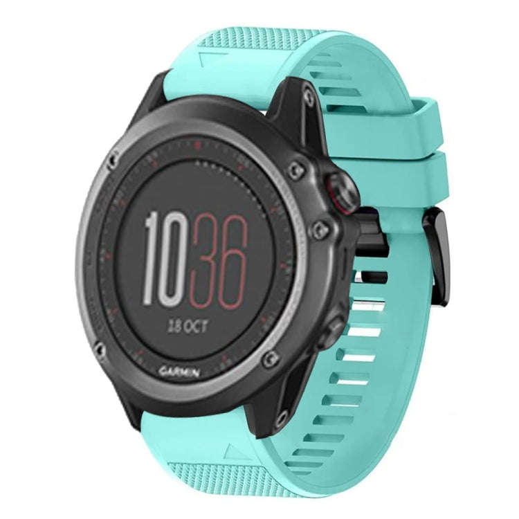 For Garmin Fenix 3 Quick Release 26mm Silicone Watch Band(Mint Green)