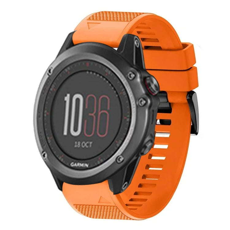 For Garmin Fenix 3 Quick Release 26mm Silicone Watch Band(Orange)