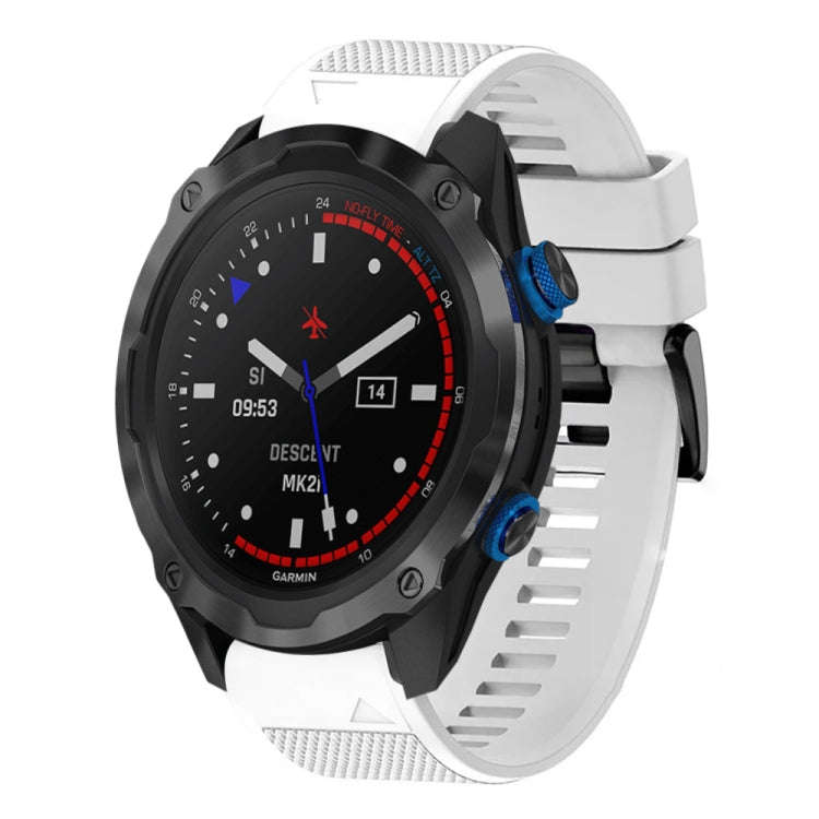 For Garmin Descent MK 2i Quick Release 26mm Silicone Watch Band(White)