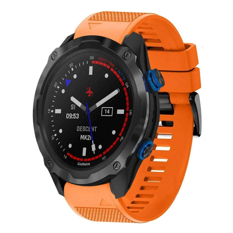 For Garmin Descent MK 2i Quick Release 26mm Silicone Watch Band(Orange)