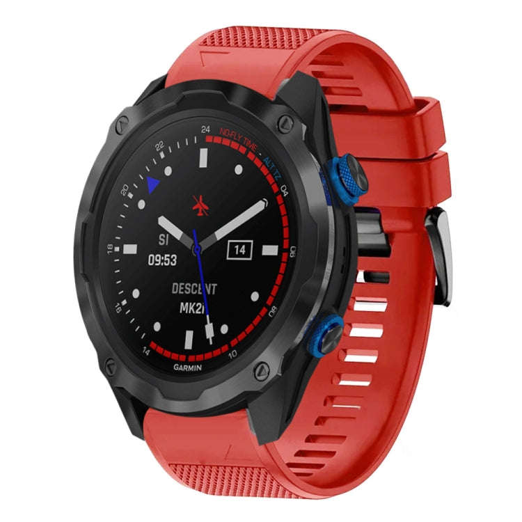 For Garmin Descent MK 2i Quick Release 26mm Silicone Watch Band(Red)