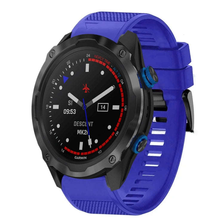 For Garmin Descent MK 2i Quick Release 26mm Silicone Watch Band(Dark Blue)