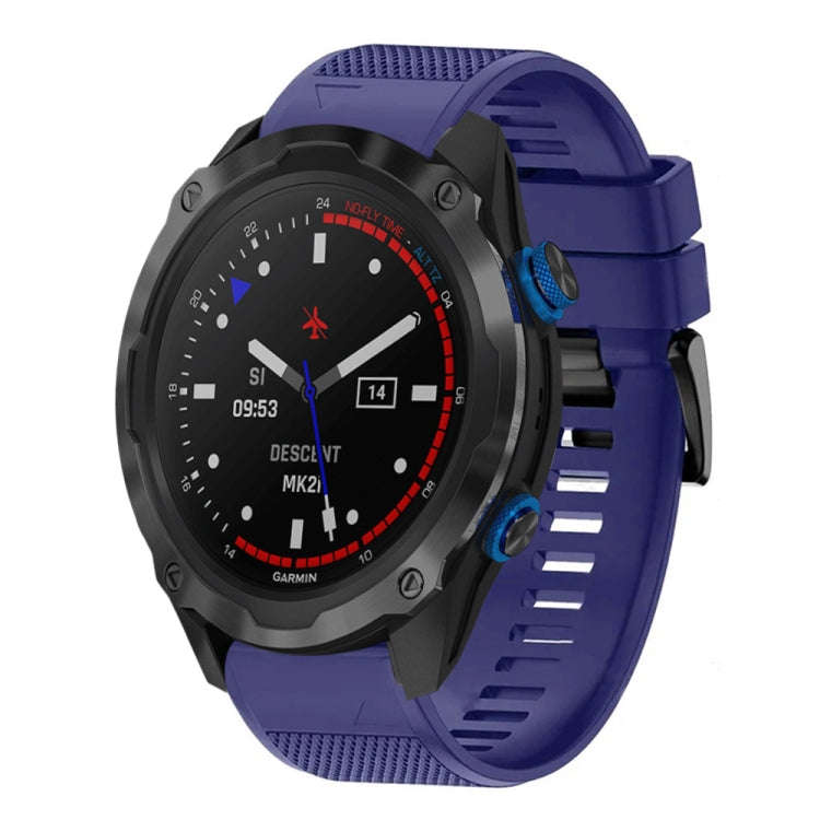 For Garmin Descent MK 2i Quick Release 26mm Silicone Watch Band(Midnight Blue)