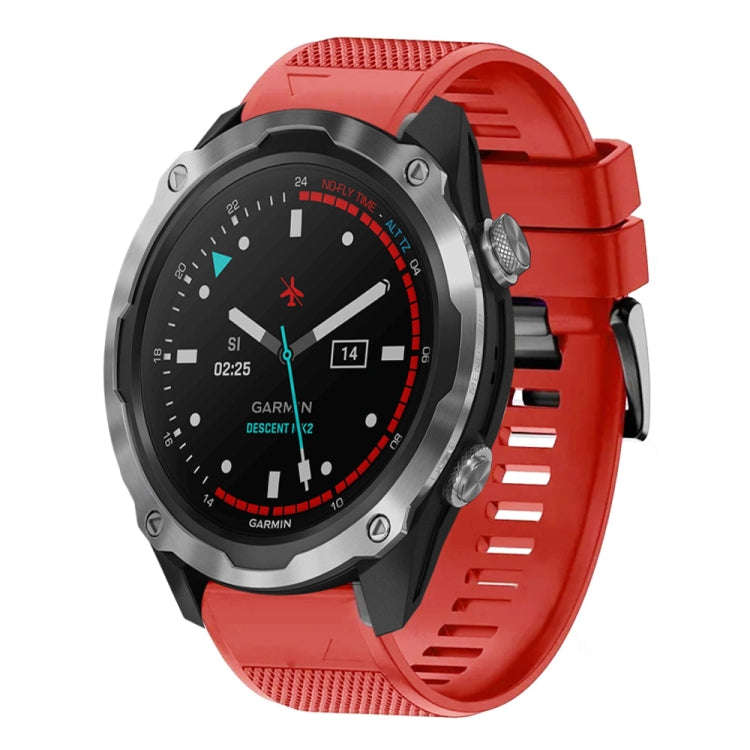 For Garmin Descent MK 2 Quick Release 26mm Silicone Watch Band(Red)
