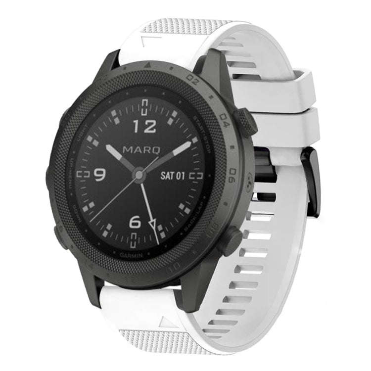 For Garmin MARQ Commander Quick Release 22mm Silicone Watch Band(White)