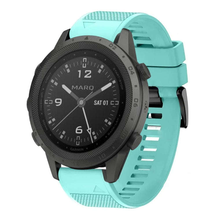 For Garmin MARQ Commander Quick Release 22mm Silicone Watch Band(Mint Green)