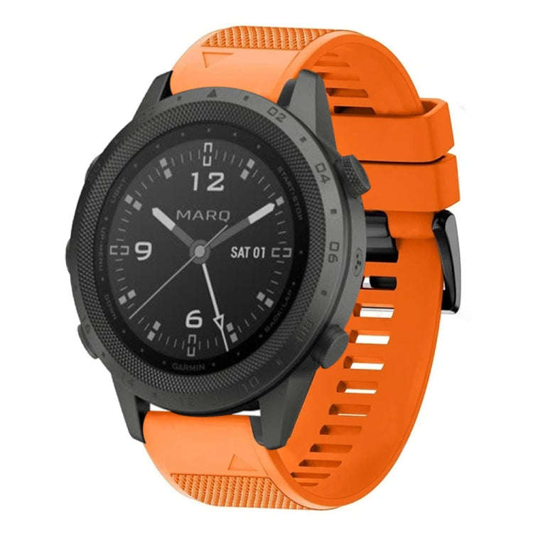 For Garmin MARQ Commander Quick Release 22mm Silicone Watch Band(Orange)
