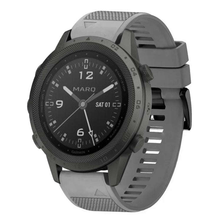 For Garmin MARQ Commander Quick Release 22mm Silicone Watch Band(Grey)